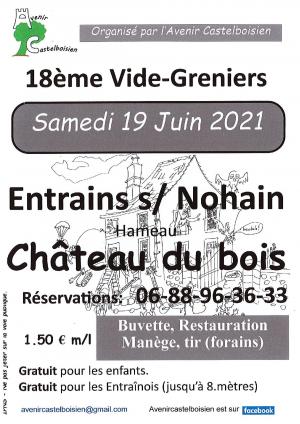 Affiche du vide grenier de Chateau du Bois